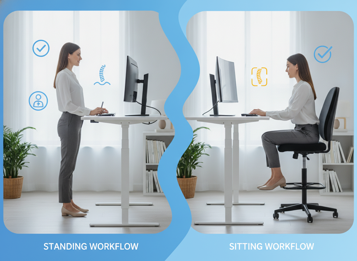 Pairing a Drafting Chair in Kenya with Standing Desks for an Active Home Office